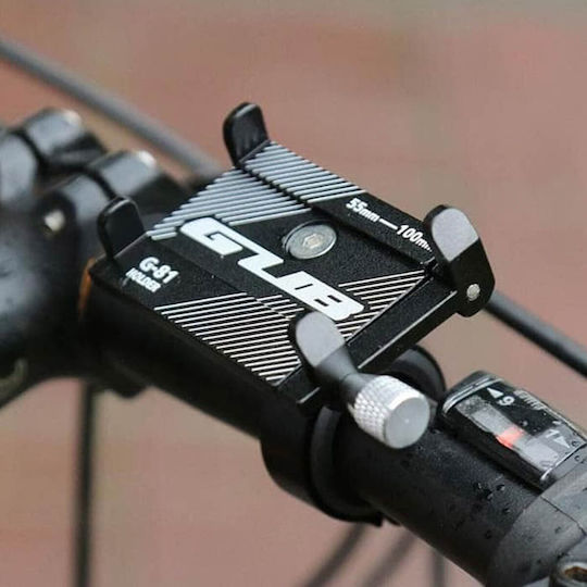 Suport Telefon Bicicletă pentru Telefoane de la 55 la 100mm Suport Ghidon Oțel G-81 Negru