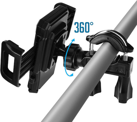Universal Handlebar Bike Mount Adjustable Grippers Rotating 360 ° Linq Black