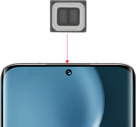 Вътрешни високоговорители Clappio съвместима резервна част за Honor Magic 4 Lite 4G, черен
