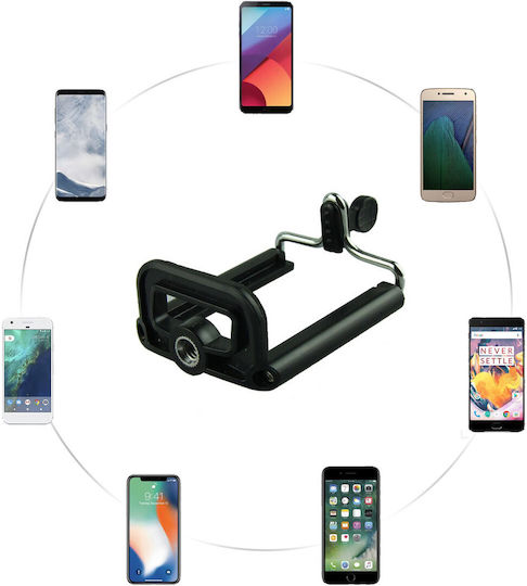 Universal Smartphone Holder Tripods Clip Standard Screw Black