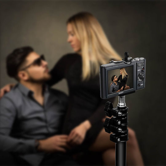 Trepied Extensibil de la 72 Cm la 210 Cm pentru Smartphone Cameră Lumină Linq Negru