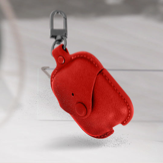Airpods Case Smooth Leather Devia Cowboy Series Red