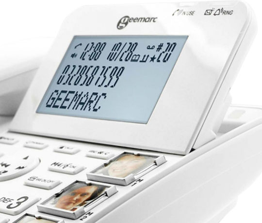 Geemarc Corded Phone Cordless Handset Geemarc Amplidect Combi Photo 295 White