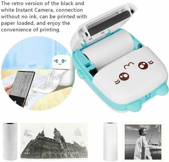 Mini Θερμικός Εκτυπωτής για Φωτογραφίες με Bluetooth ZO1KX43QWS2171