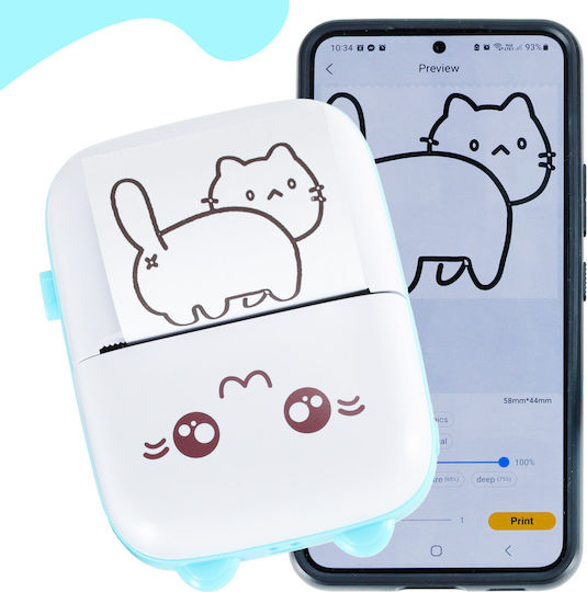 Mini Θερμικός Εκτυπωτής για Φωτογραφίες με Bluetooth ZO1KX43QWS2171