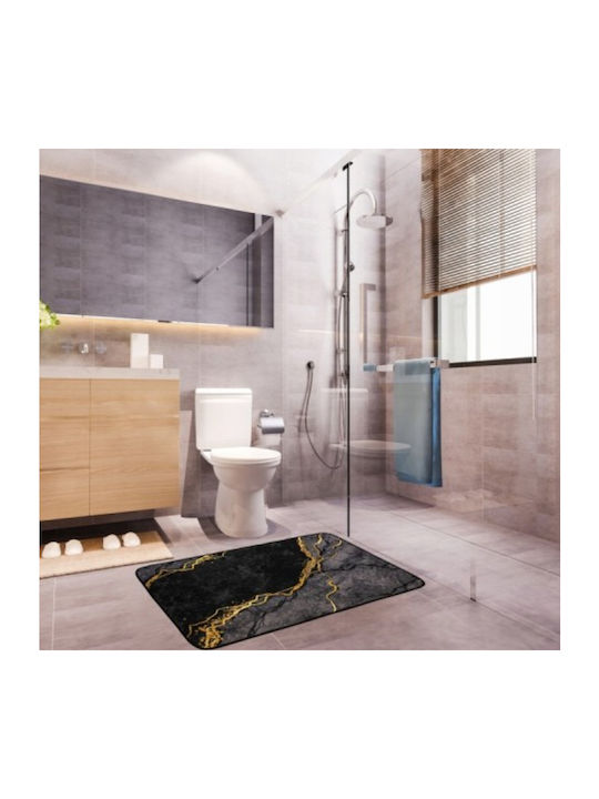 Antiderapant Covoraș de Baie ZR1EB73QWS84 Grey With Black 50x80buc