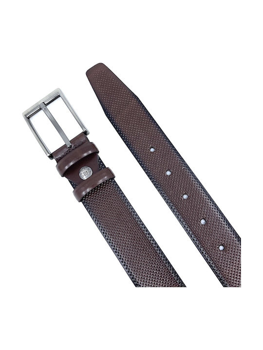 LGD-2033 Men's Belt Leather Tabac Brown