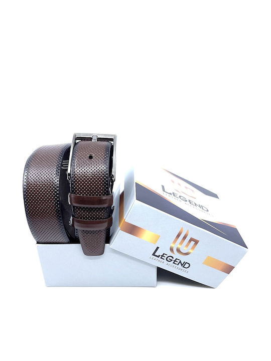 LGD-2033 Men's Belt Leather Tabac Brown