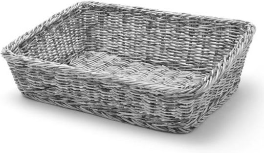 Hendi Cutie de pâine din ratan Gri 40x30x12cm