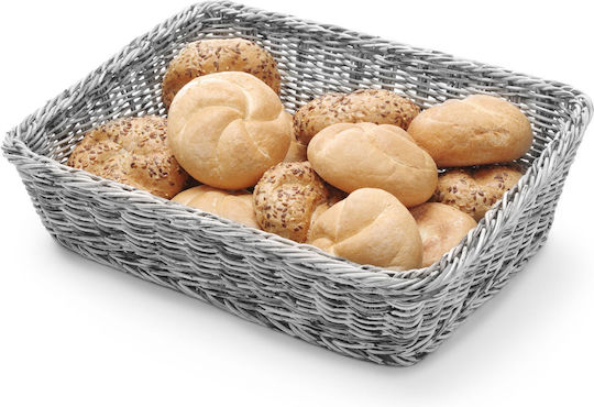 Hendi Brotkasten aus Rattan Gray 40x30x12cm