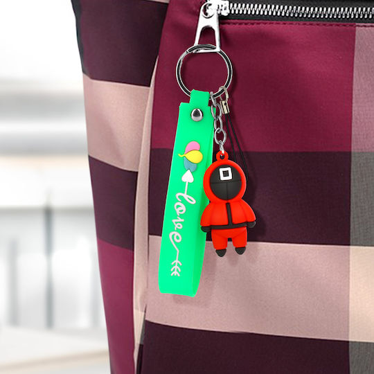Keychain Wristband Squid Game Series Silicone Character Green