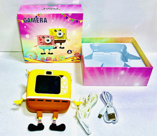 Cartoon Compact Φωτογραφική Μηχανή Κίτρινη