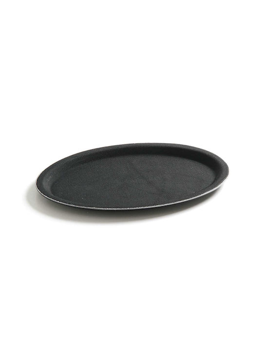 Hendi Oval Tavă de Servire Antiderapant în Culoare Negru 20x26.5cm 1buc