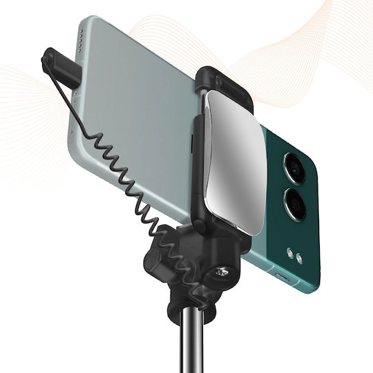 Linq Selfie Stick Integrated Mirror Usb-c Trigger Button Black