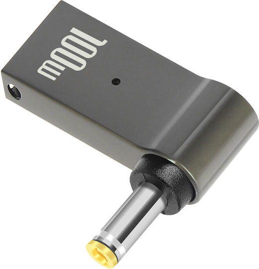 Usb-c 100w Charging Adapter To Lenovo 4.0 X 1.7mm Yellow Connector Gray