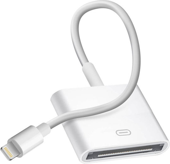 Lightning-auf-30-Pin-Ladekabel-Adapter Weiß