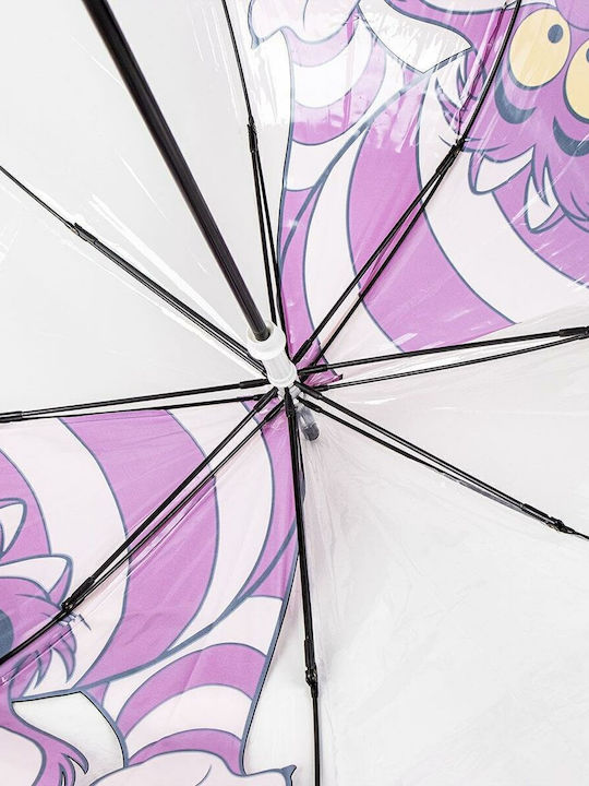 Disney Παιδική Ομπρέλα Μπαστούνι Alice In Wonderland Umbrella Ροζ με Διάμετρο 60εκ.