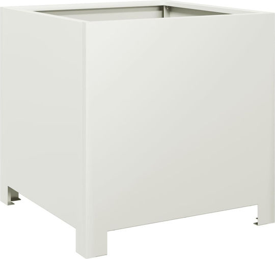 vidaXL Garden Set 2 Planters Metal White