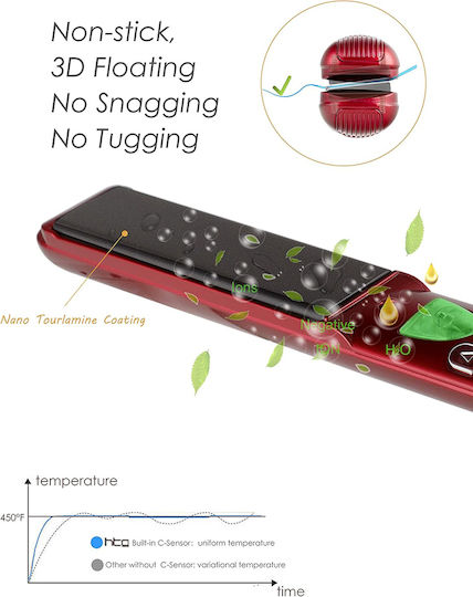 HairTech Infrared HTO87 Hair Straightener with Ceramic Plates Ionic 45W