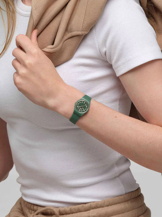 Swatch Swatch Women's Watch with Green Rubber Strap