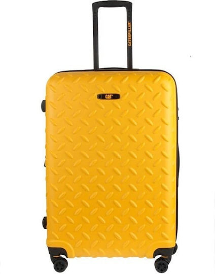 CAT Industrial Plate Medium Travel Suitcase Hard Yellow with 4 Wheels Height 60cm