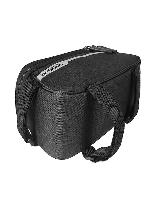 Bike Phone Bag Waterproof Storage Handlebar Frame Attachment Black