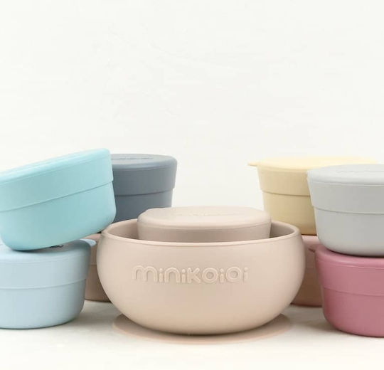 Minikoioi Παιδικό Μπωλ Φαγητού από Σιλικόνη Μπλε 2τμχ