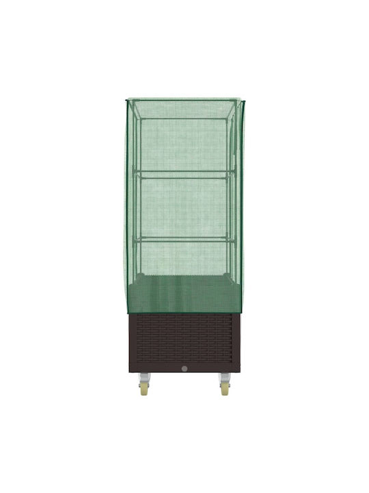 vidaXL Planter Box Plastic Brown 50x80x182cm.
