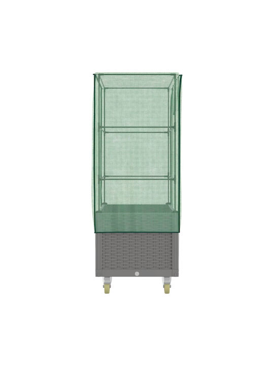 vidaXL Ζαρντινιέρα Πλαστική Ανοιχτό Γκρι 50x80x182εκ.
