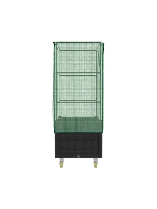 vidaXL Planter Box Plastic Negru 50x80x182cm.