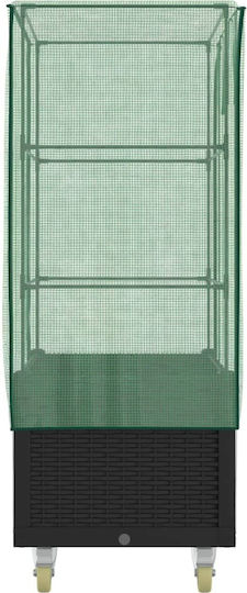 vidaXL Blumenkasten Kunststoff Black 50x80x182cm.