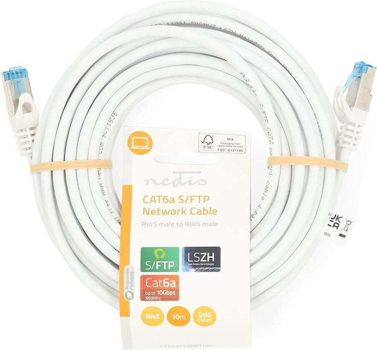 Nedis S/FTP Cat.6a Ethernet Network Cable 10m Gray 6pcs