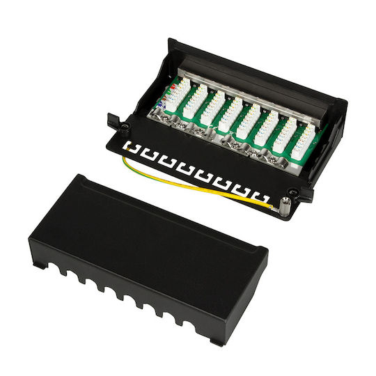 LogiLink Patch Panel Shielded cat6 Μαύρο