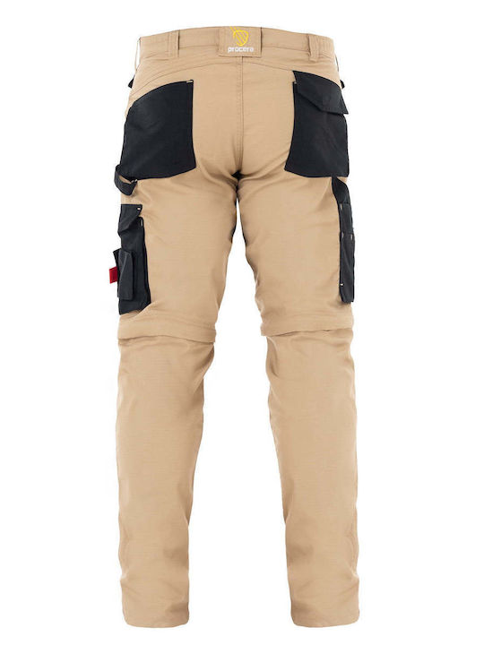 Procera Reflectorizant Pantaloni de Lucru cu Pantaloni Detasabili Kaki