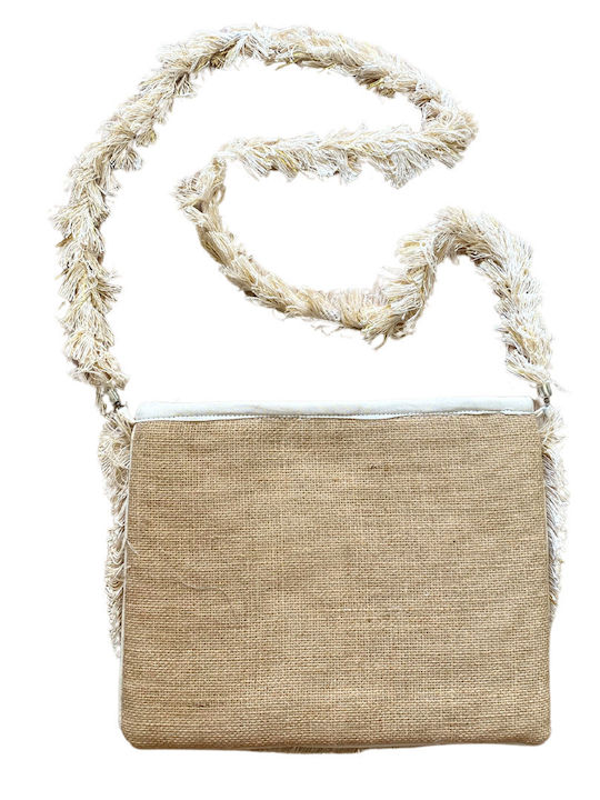 Handgefertigte indische bestickte Tasche Jaya Beige Solo Me Damen Einheitsgröße Clutch