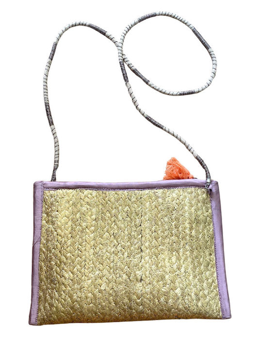 Damen Handgemachte Indische Strohtasche Netra Pink Solo Me Einheitsgröße Clutch8