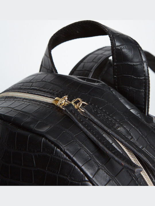 Elena Athanasiou Croco Backpack Small Black
