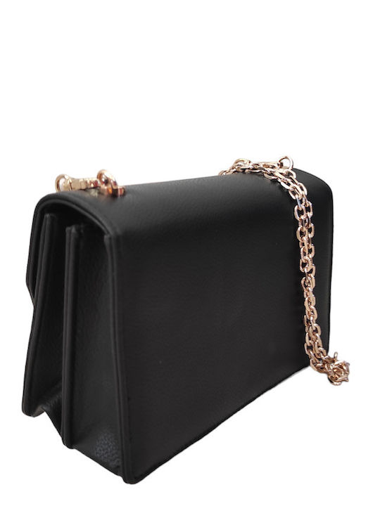 Mini-Schwarze Tasche mit Goldkette