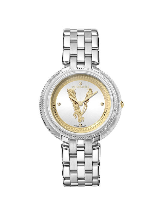 Versace Watch with Silver Metal Bracelet