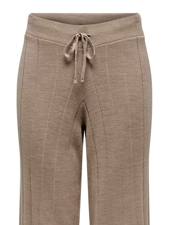 Mw Women's Fabric Flared Trousers Malt Ball