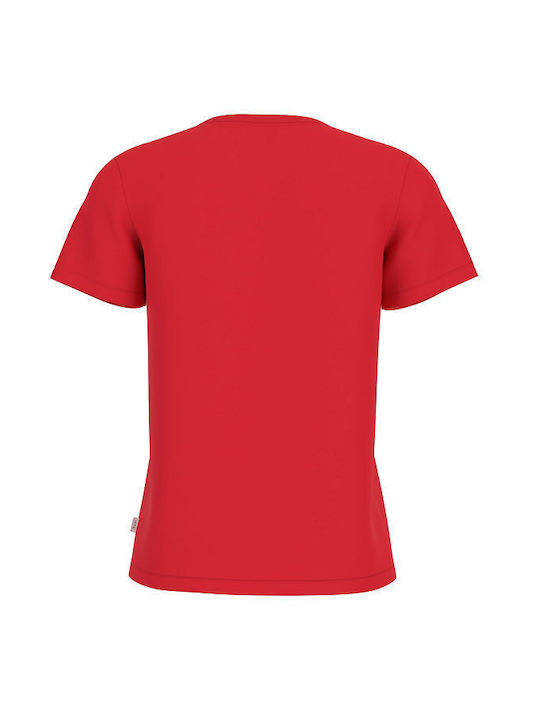 Guess Damen Sportlich T-shirt Red