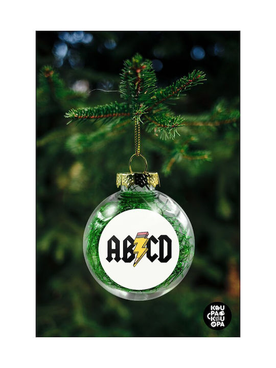 Koupakoupa Abcd Ornament de Crăciun Bilă Plastic Transparent cu Pulbere de Aur cu Paiete 8buc