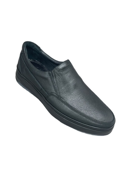 Smart Steps Men's Leather Casual Shoes Black