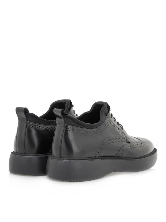 Leder Herren Freizeitschuhe Schwarz