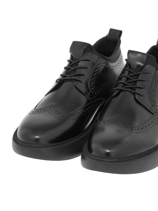 Leder Herren Freizeitschuhe Schwarz
