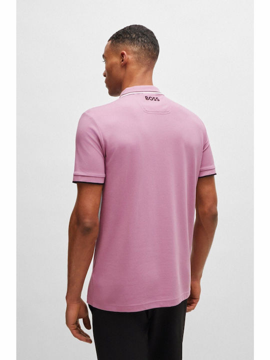 Hugo Boss Мъжка Блуза с Къс Ръкав Поло Light/pastel Purple