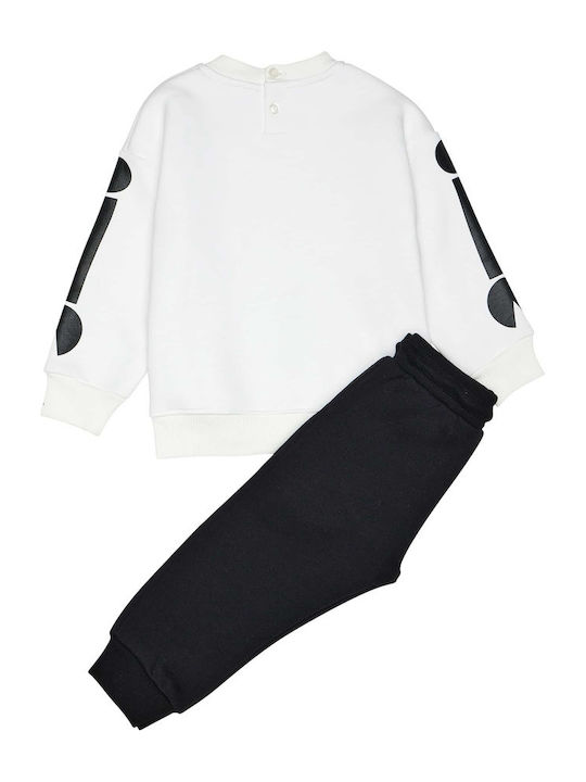 Sprint Kids Sweatpants Set Ecru 2pcs