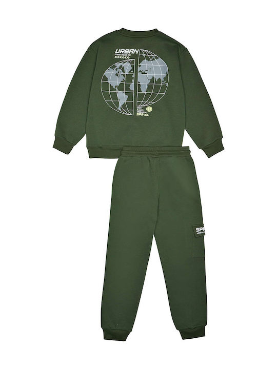 Sprint Kids Sweatpants Set Khaki 2pcs