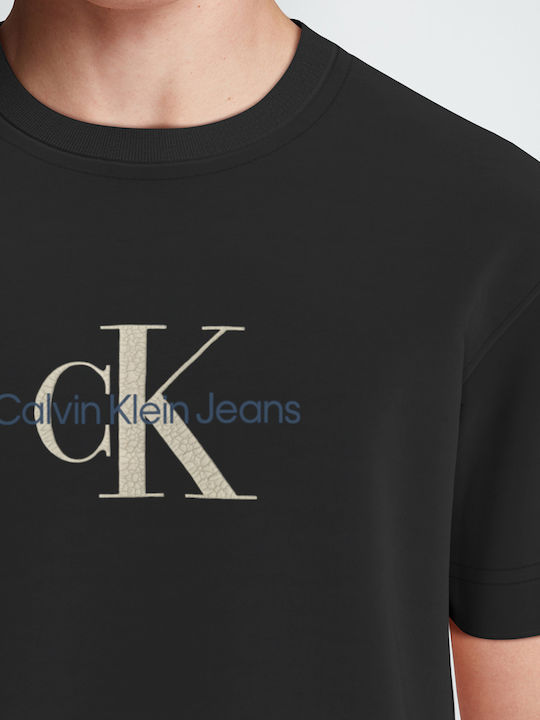 Calvin Klein Herren T-Shirt Kurzarm CK Black