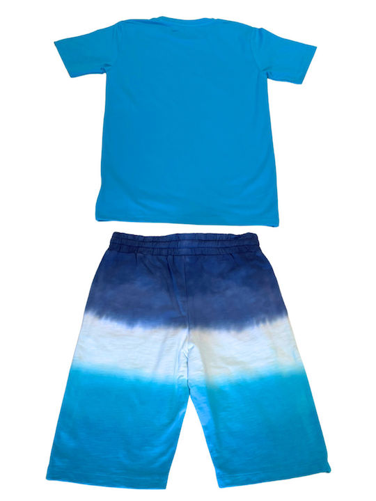 EMC Kids Set with Shorts Summer 2pcs Turquoise, Marine